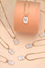 Monogram Initial Rectangle Pearly Charm Necklace - LECCE