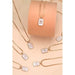 Monogram Initial Rectangle Pearly Charm Necklace - LECCE