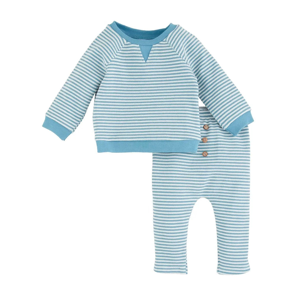 Mud Pie Blue Stripe Pant Set - LECCE