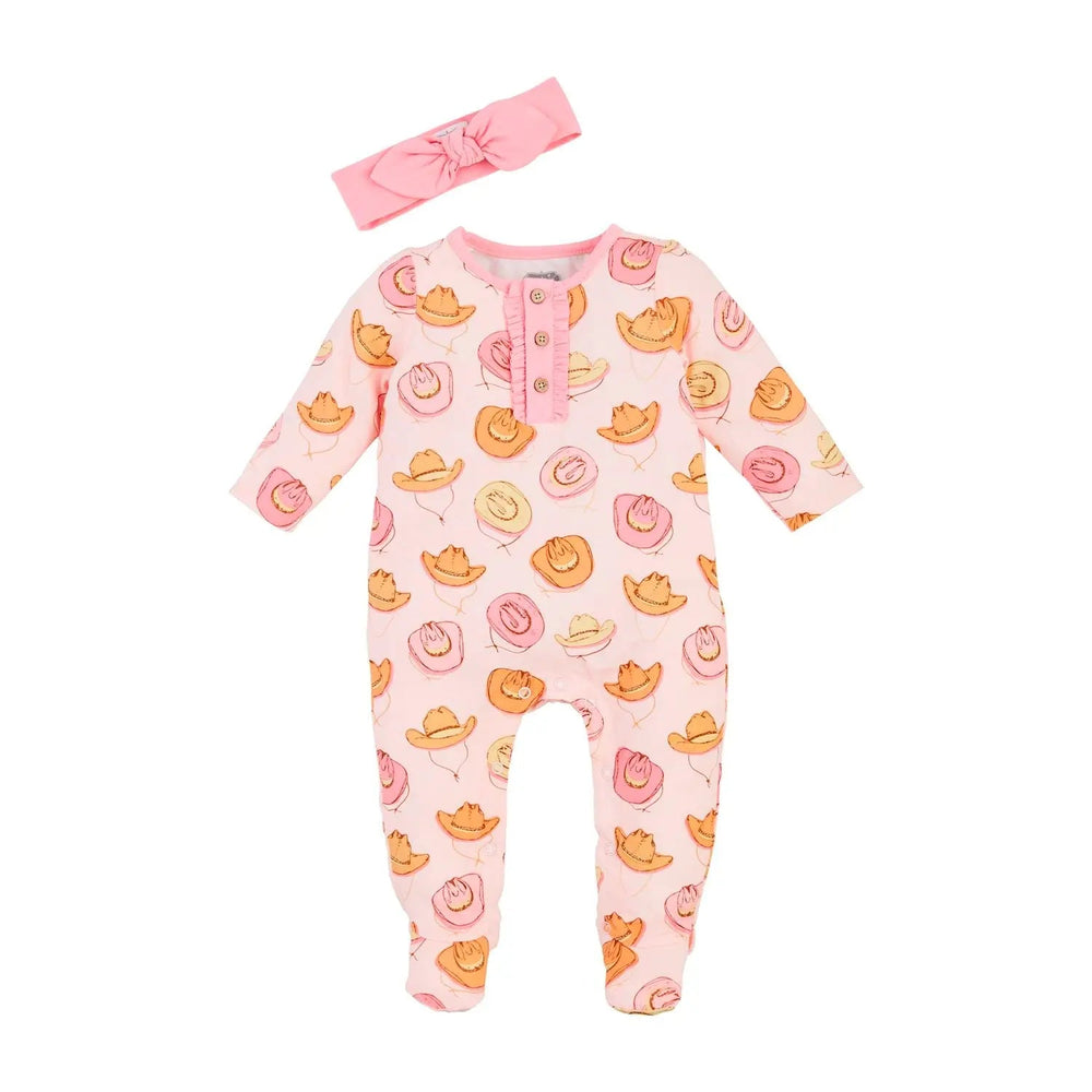 Mud Pie Cowgirl Sleeper & Headband Set - LECCE