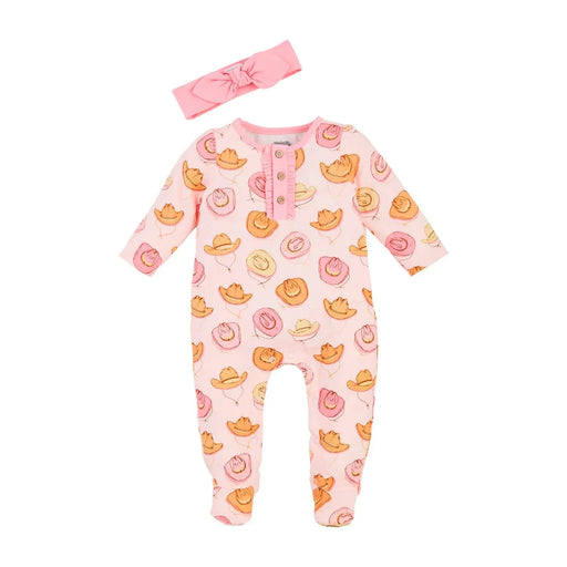 Mud Pie Cowgirl Sleeper & Headband Set - LECCE
