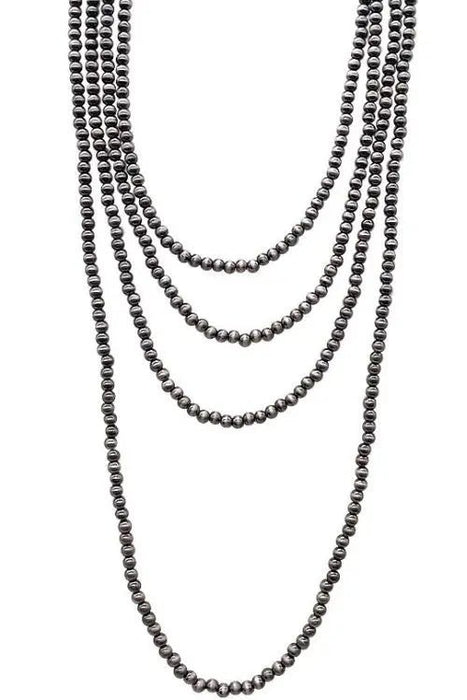 Multi Layered Tiny Western Navajo Pearl Necklace - LECCE