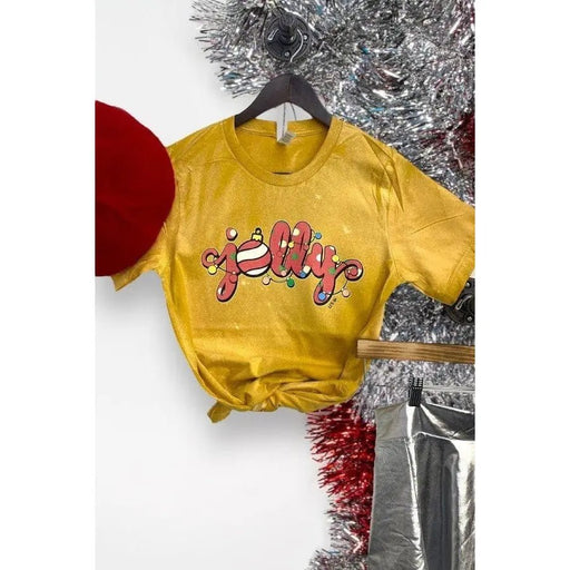 Mustard Jolly Ornament T-Shirt - LECCE
