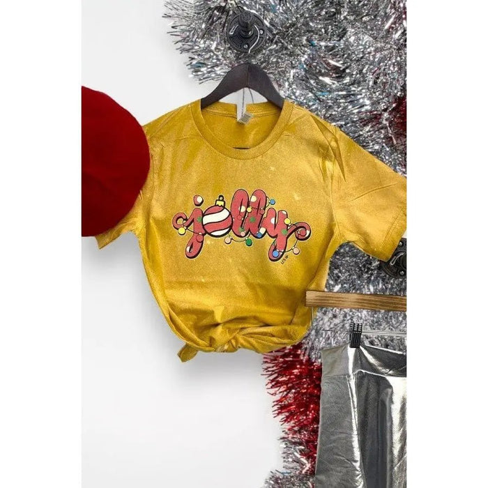 Mustard Jolly Ornament T-Shirt - LECCE