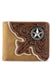 MW - 603 Embossed Vintage Floral Lone - Star Men's Bifold PU Leather Wallet - LECCE