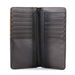 MW - 606 Antique Silver Berry Concho Men's Bifold Long PU Leather Wallet - LECCE