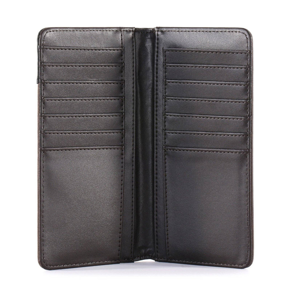 MW - 609 Color Block Navajo Concho Men's Bifold Long PU Leather Wallet - LECCE