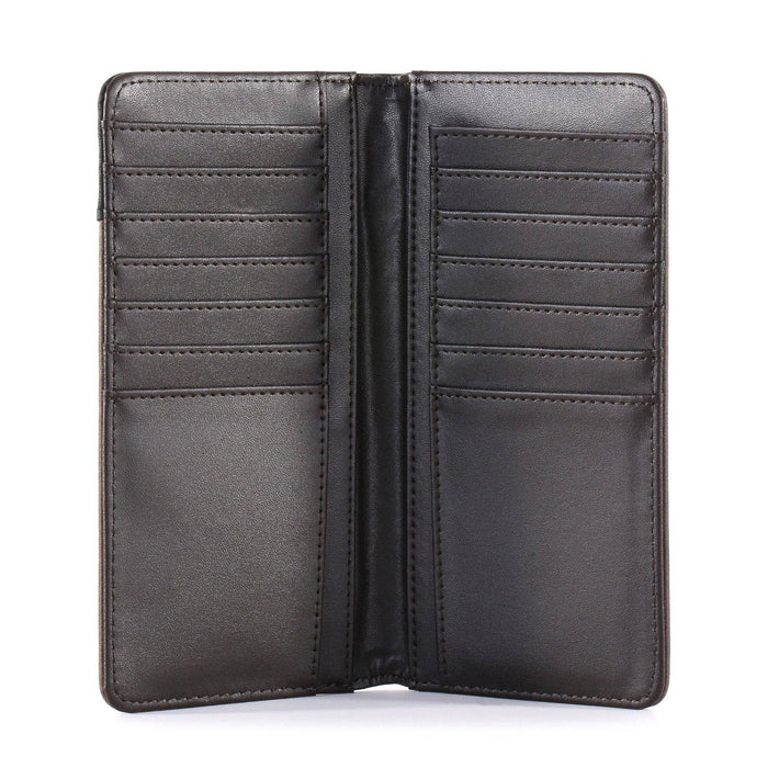 MW - 609 Color Block Navajo Concho Men's Bifold Long PU Leather Wallet - LECCE
