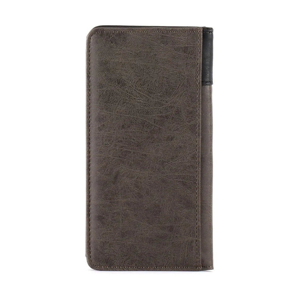 MW - 609 Color Block Navajo Concho Men's Bifold Long PU Leather Wallet - LECCE