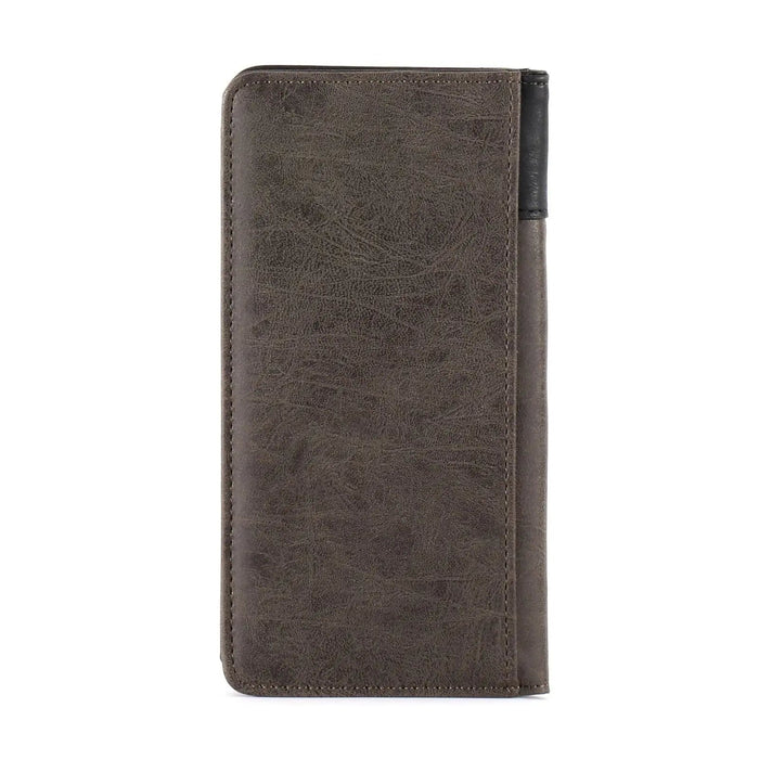 MW - 609 Color Block Navajo Concho Men's Bifold Long PU Leather Wallet - LECCE