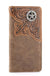 MW - 610 Embossed Lone Star Concho Men's Bifold Long PU Leather Wallet - LECCE