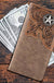 MW - 610 Embossed Lone Star Concho Men's Bifold Long PU Leather Wallet - LECCE