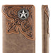 MW - 610 Embossed Lone Star Concho Men's Bifold Long PU Leather Wallet - LECCE