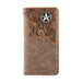MW - 610 Embossed Lone Star Concho Men's Bifold Long PU Leather Wallet - LECCE