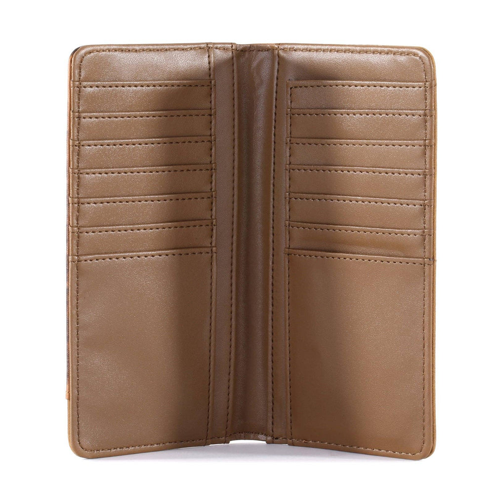 MW - 613 Embossed Floral Men's Bifold Long PU Leather Wallet - LECCE