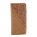 MW - 613 Embossed Floral Men's Bifold Long PU Leather Wallet - LECCE