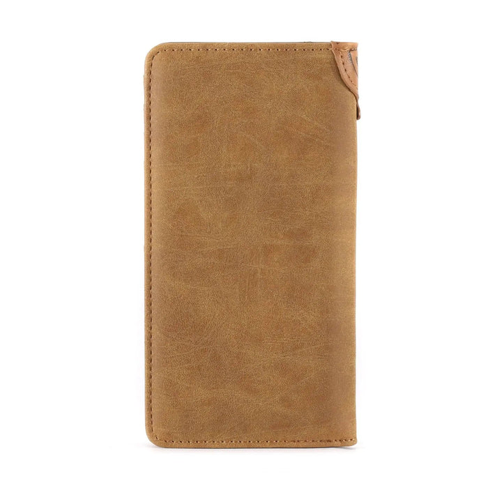 MW - 613 Embossed Floral Men's Bifold Long PU Leather Wallet - LECCE