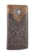 MW - 614 Embroidered Boot Scroll Men's Bifold Long PU Leather Wallet - LECCE