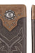MW - 614 Embroidered Boot Scroll Men's Bifold Long PU Leather Wallet - LECCE