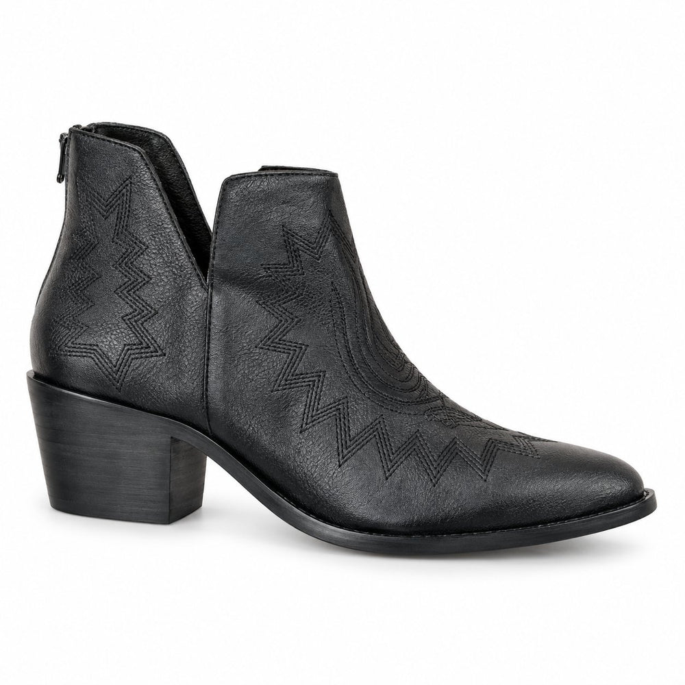 Myra Katherine Booties — single shoe facing right on white background