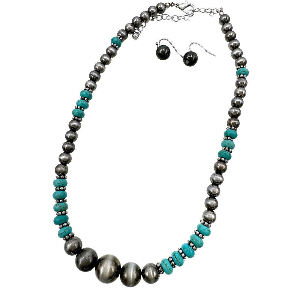 Navajo and Turquoise Beads Necklace - LECCE