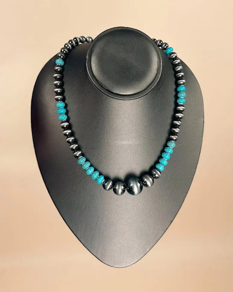 Navajo and Turquoise Beads Necklace - LECCE