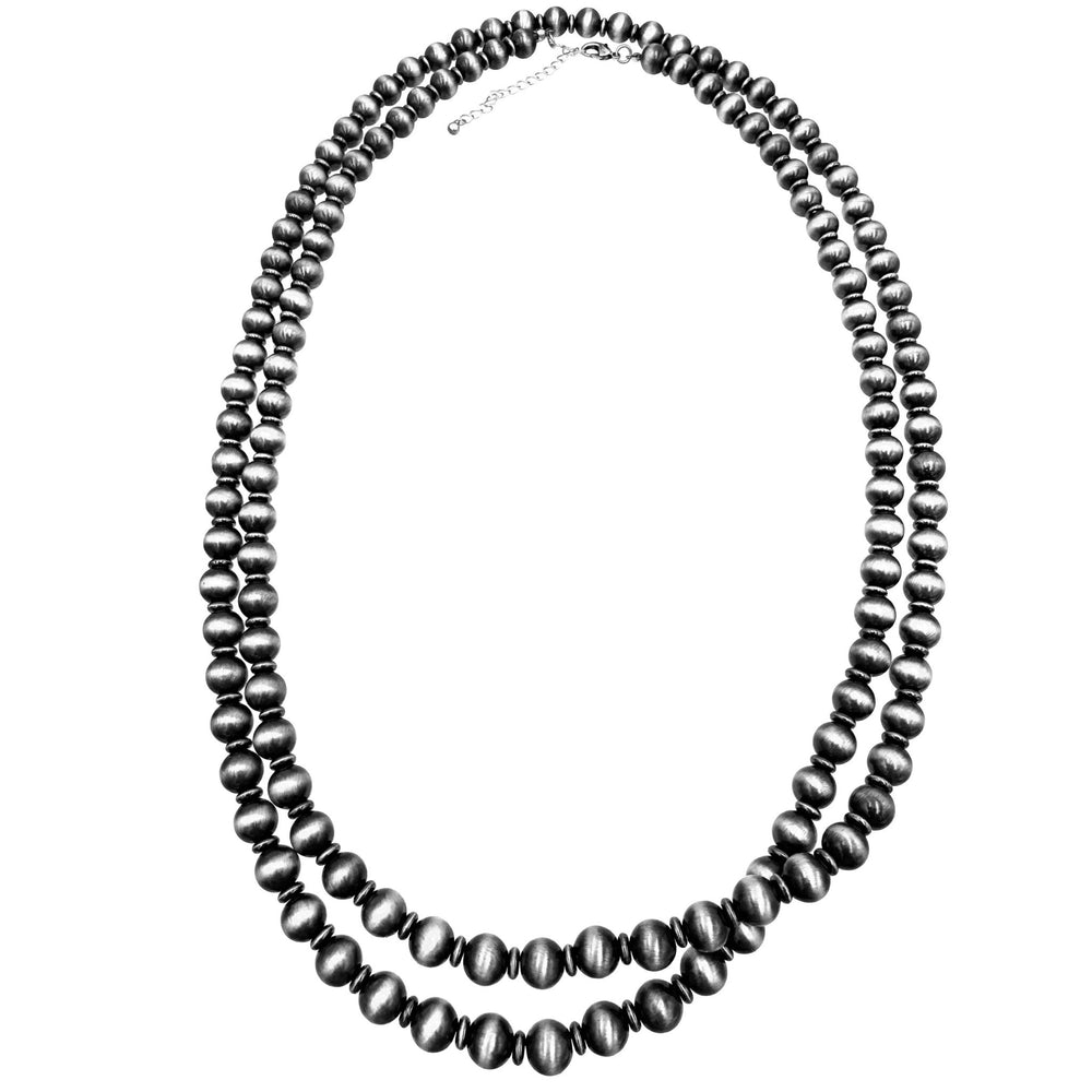 Navajo Large Beads Versatile Long 60 inch Necklace - LECCE