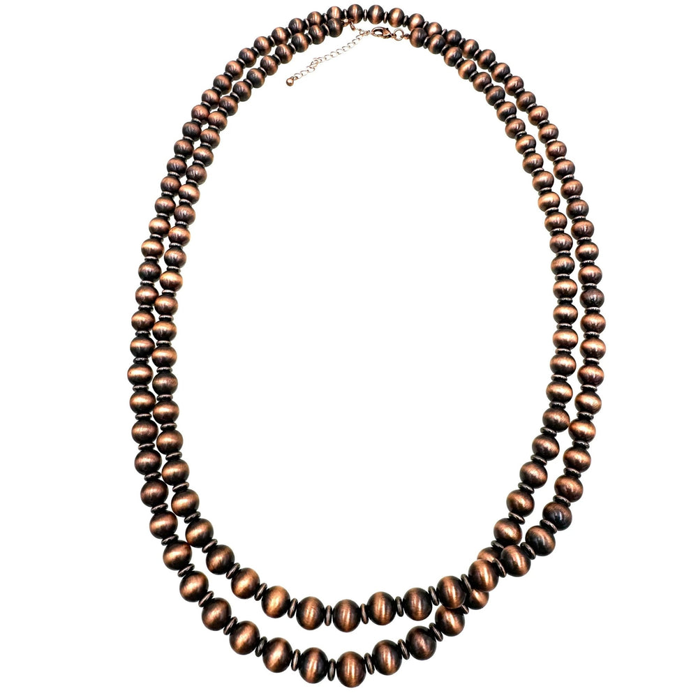 Navajo Large Beads Versatile Long 60 inch Necklace - LECCE