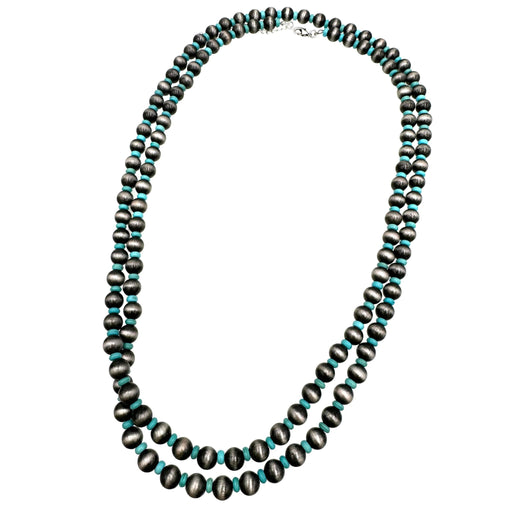 Navajo Large Beads Versatile Long 60 inch Necklace - LECCE