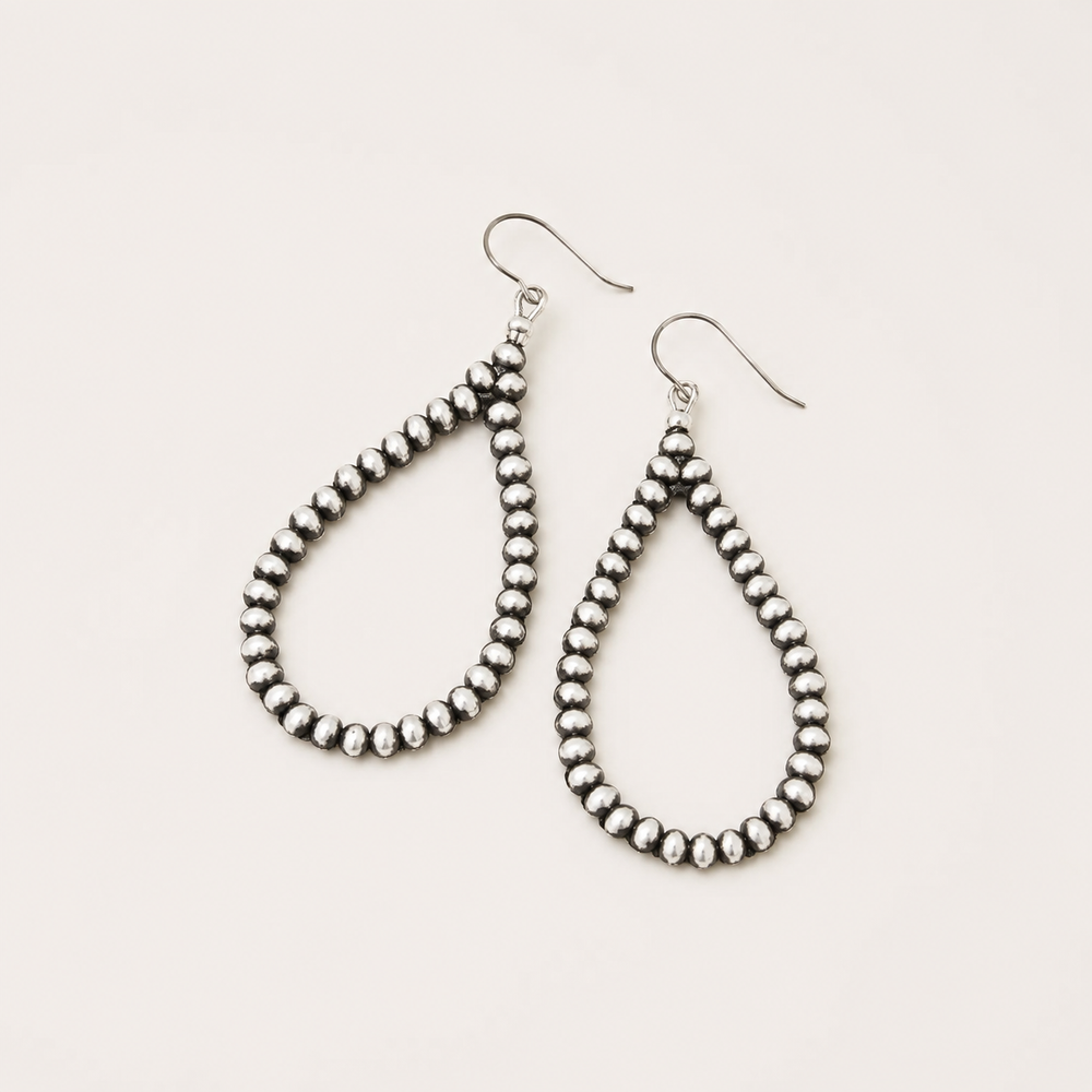 Navajo Teardrop Earrings on soft-white background