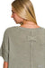 Neutral Drop Shoulder Short Sleeve Jacquard Top - LECCE