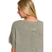 Neutral Drop Shoulder Short Sleeve Jacquard Top - LECCE