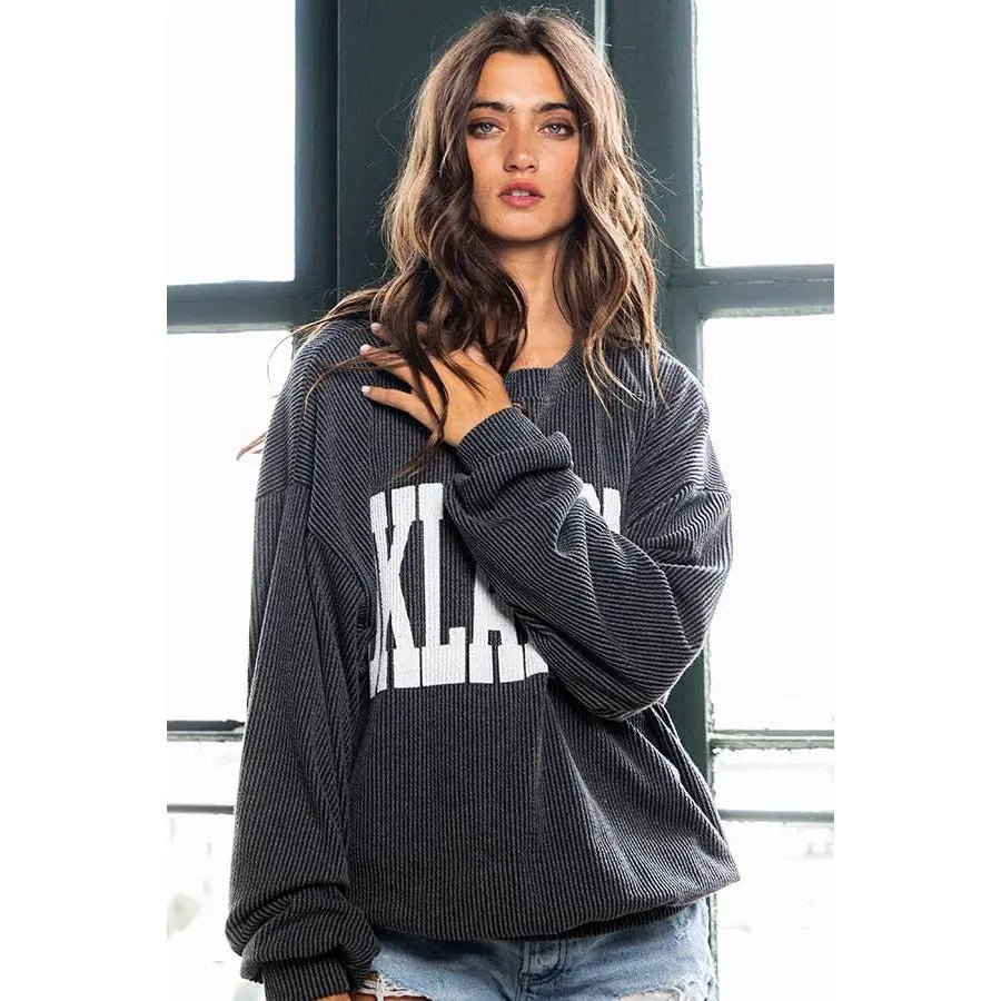 Oklahoma Comfy Oversize Graphic Sweatshirt - LECCE