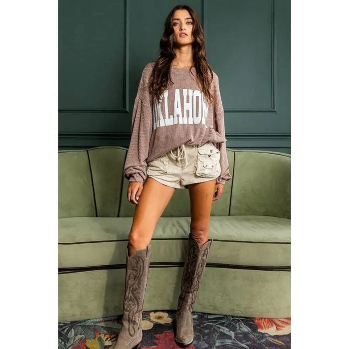 Oklahoma Comfy Oversize Graphic Sweatshirt - LECCE