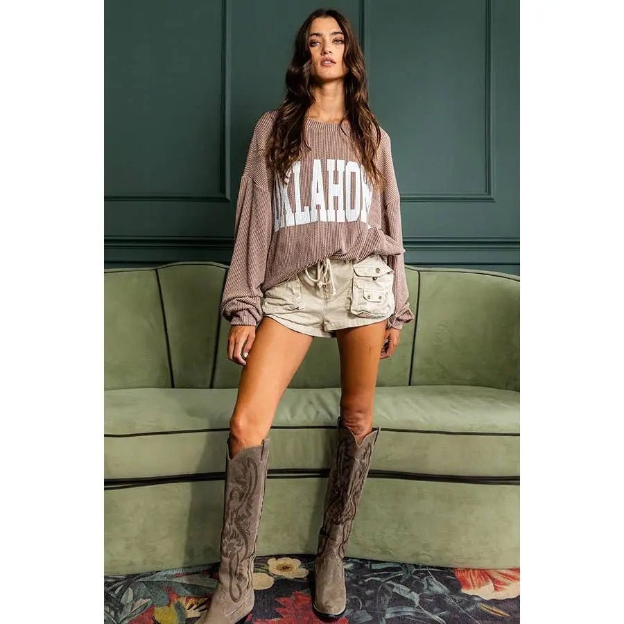 Oklahoma Comfy Oversize Graphic Sweatshirt - LECCE