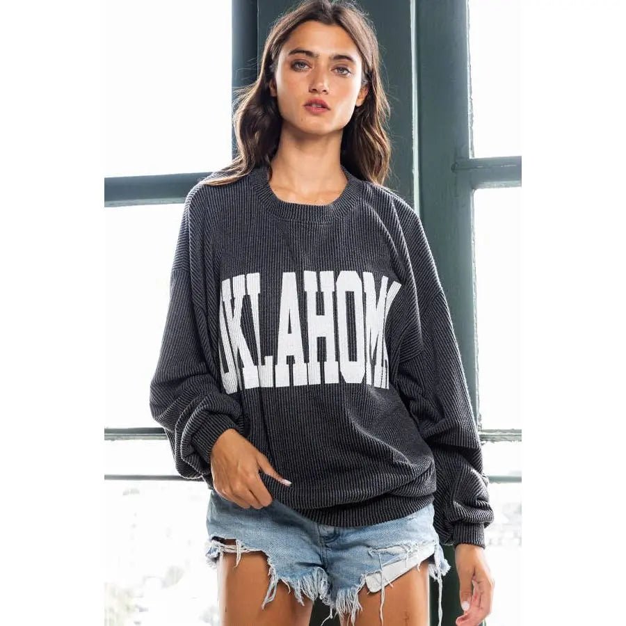 Oklahoma Comfy Oversize Graphic Sweatshirt - LECCE