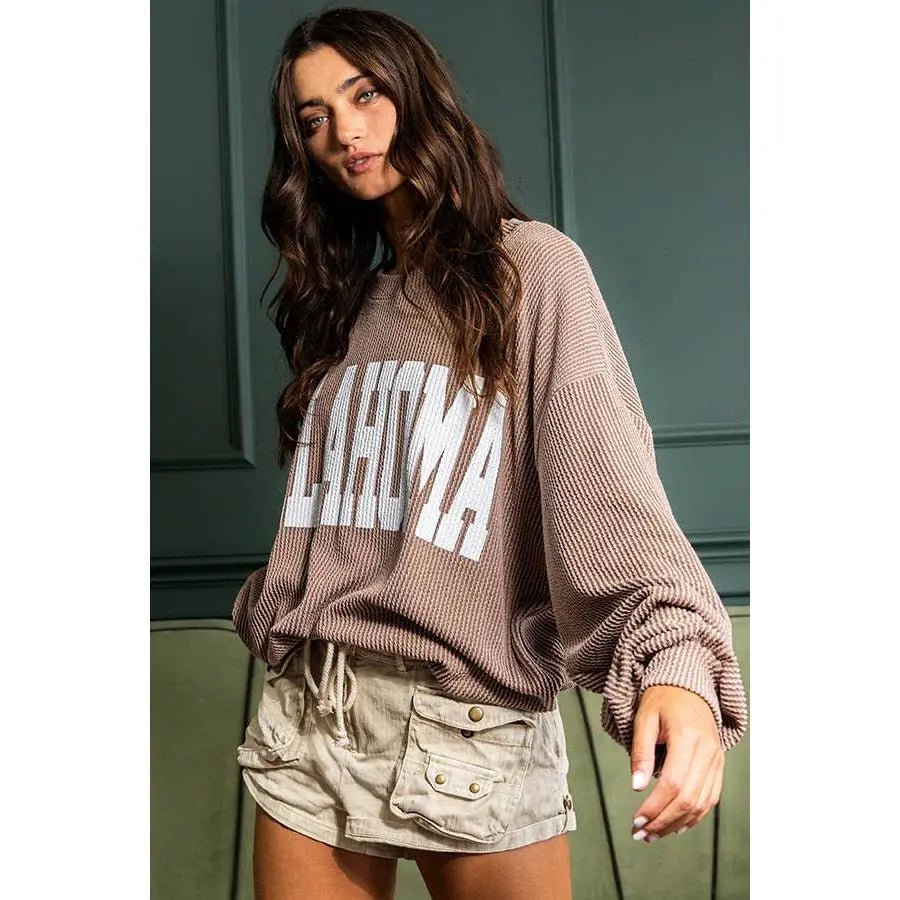 Oklahoma Comfy Oversize Graphic Sweatshirt - LECCE
