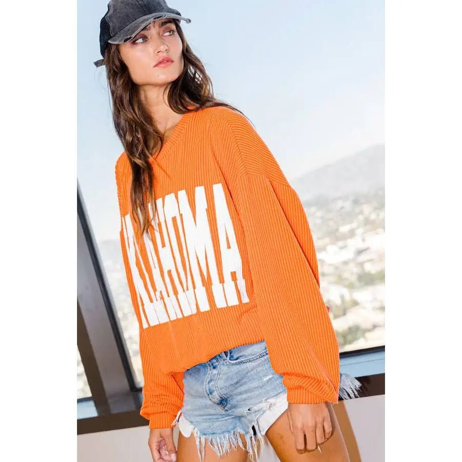 Oklahoma Comfy Oversize Graphic Sweatshirt - LECCE