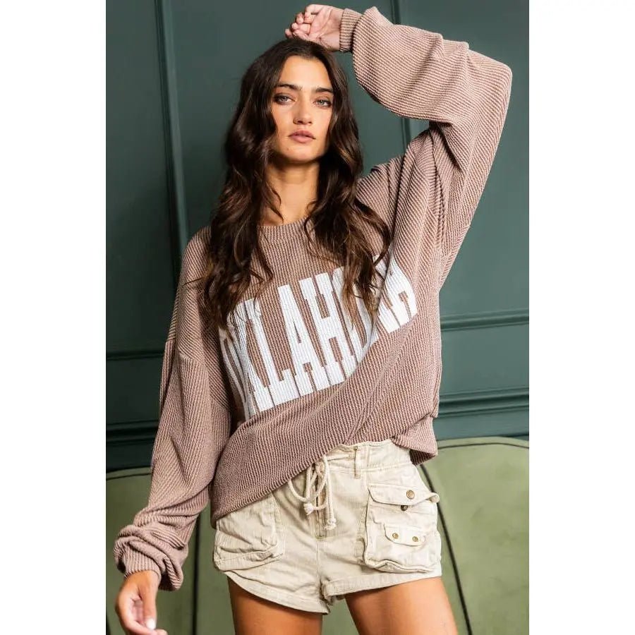 Oklahoma Comfy Oversize Graphic Sweatshirt - LECCE