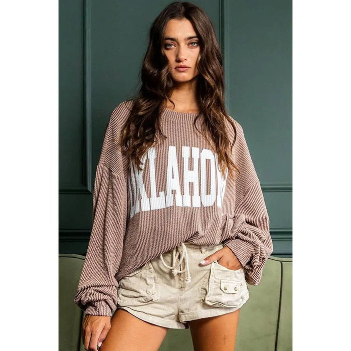 Oklahoma Comfy Oversize Graphic Sweatshirt - LECCE