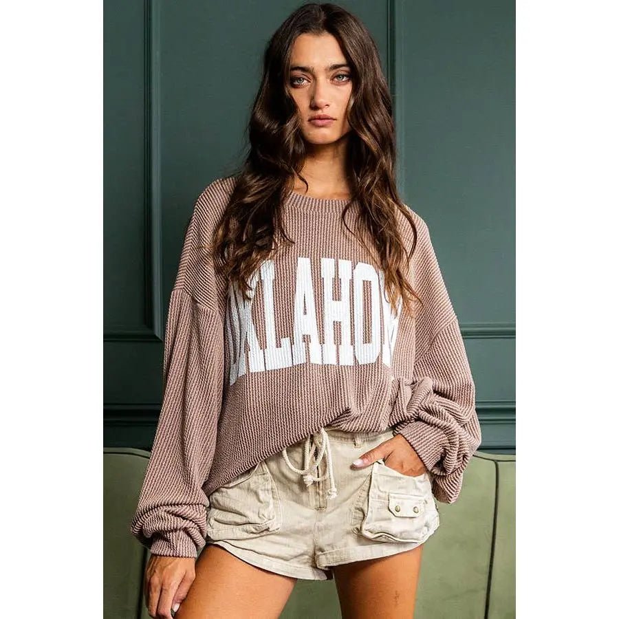 Oklahoma Comfy Oversize Graphic Sweatshirt - LECCE