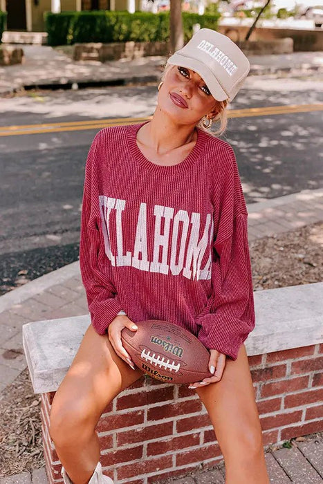 Oklahoma Comfy Oversize Graphic Sweatshirt - LECCE