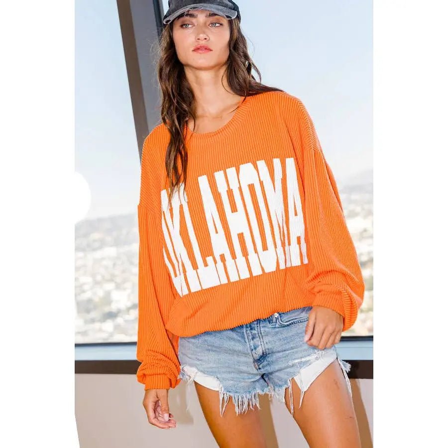 Oklahoma Comfy Oversize Graphic Sweatshirt - LECCE