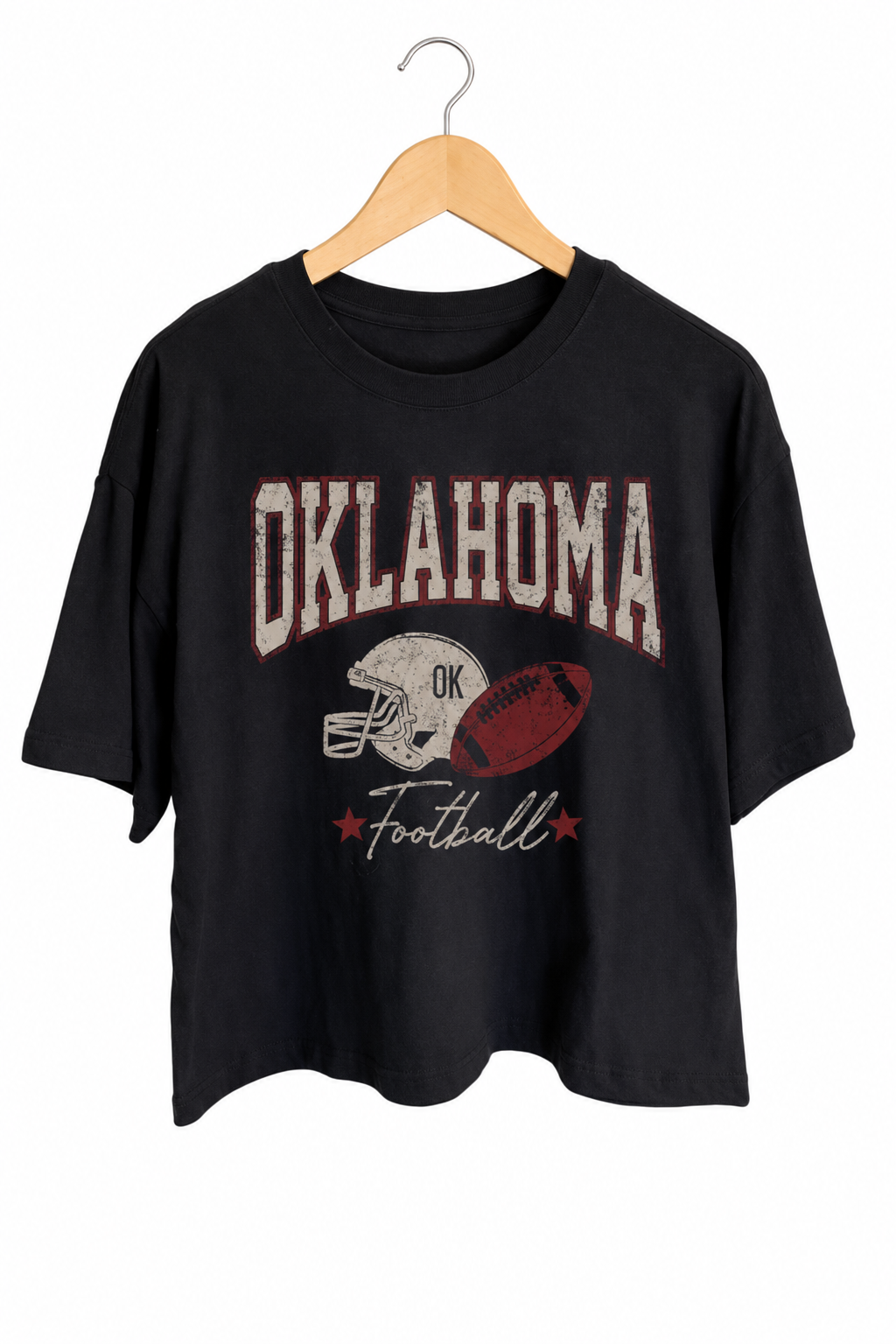 Oklahoma Football Graphic Long Crop Top