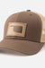 Oklahoma Silhouette Hat | Leather Patch Trucker Hat - LECCE