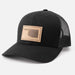Oklahoma Silhouette Hat | Leather Patch Trucker Hat - LECCE
