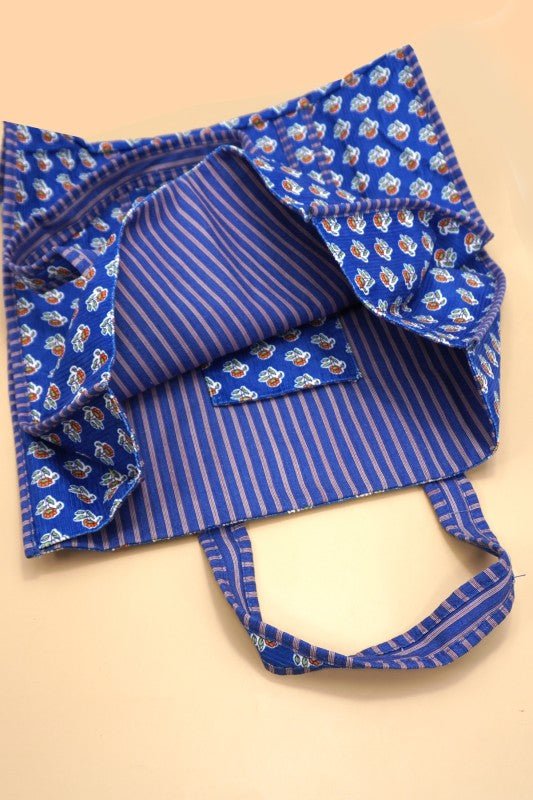 Organic Reversible Quilted Tote Bag