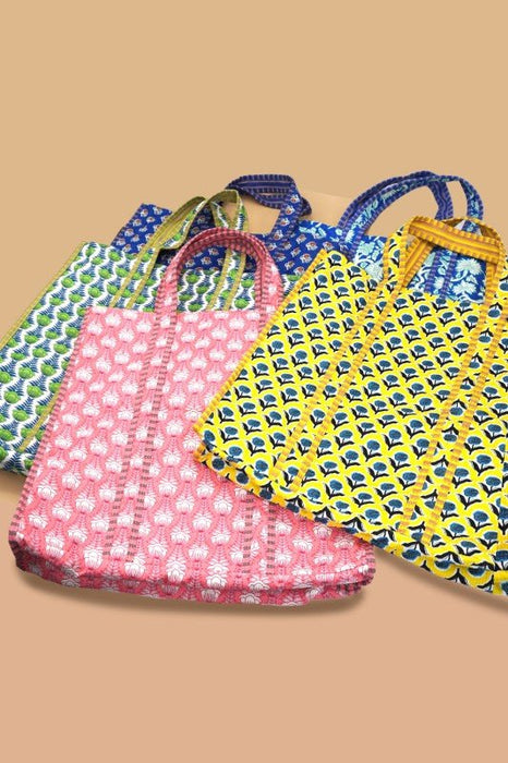 Organic Reversible Quilted Tote Bag - LECCE