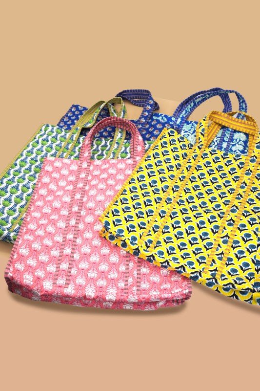 Organic Reversible Quilted Tote Bag - LECCE