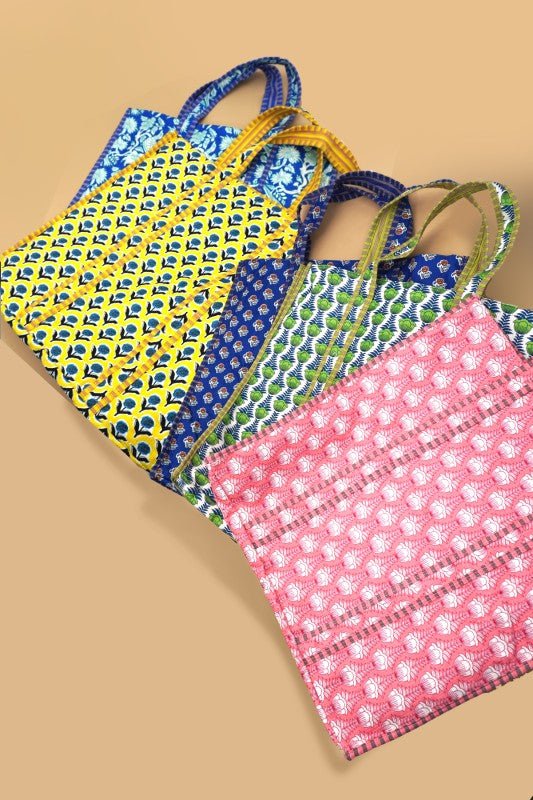 Organic Reversible Quilted Tote Bag